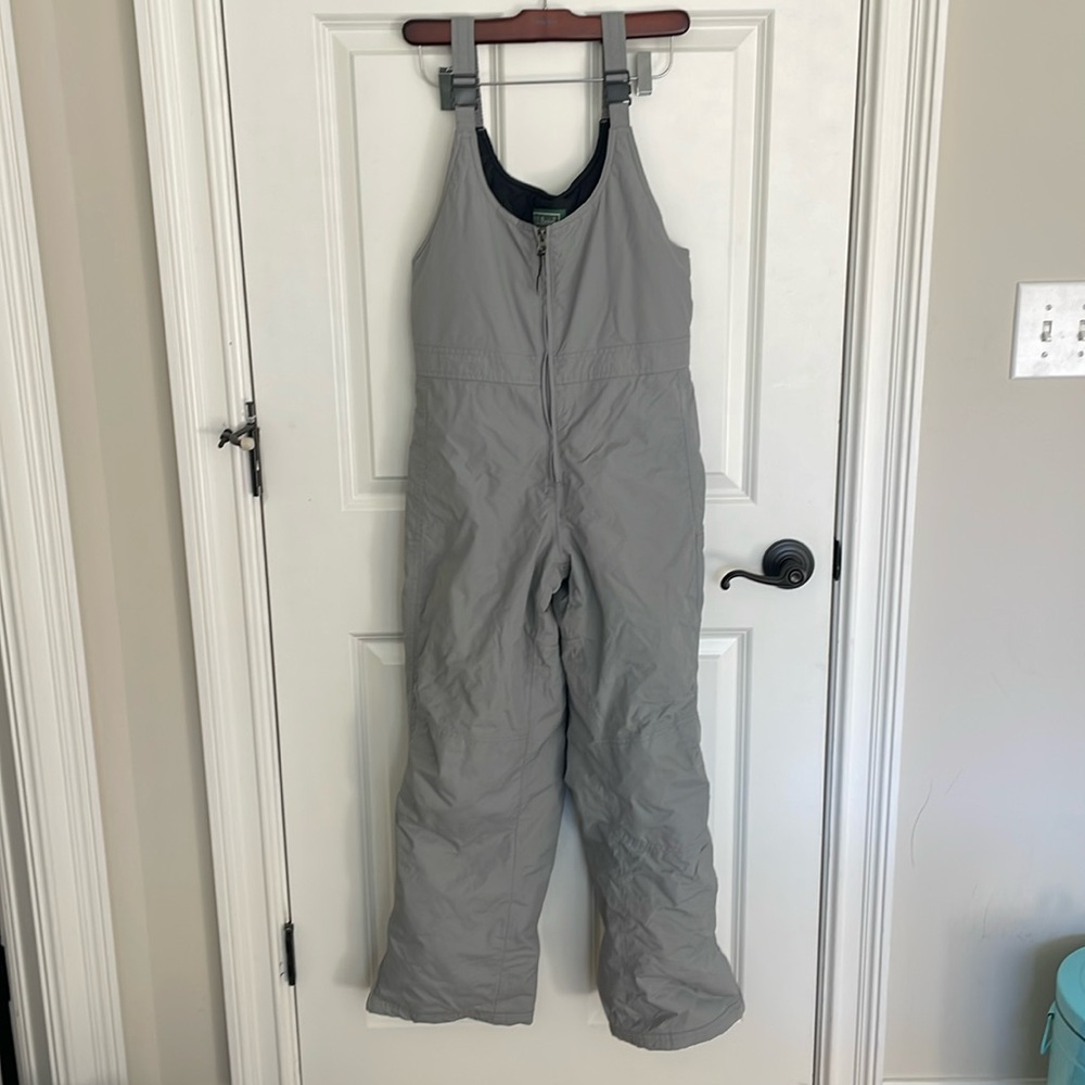 LL Bean kids insulated snow bib size 14